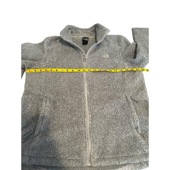 THE NORTH FACE FLEECE JACKET TEXTURED FUZZY BLUE GRAY FULL ZIP WOMENS SIZE XL - Picture 5 of 15